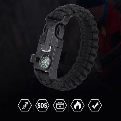 Survival Armband - Survival Kit, Outdoor Armband für Wandern, Camping, Bootfahren, Notfall oder Andere Outdoor-Aktivitäten.