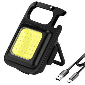 Mini COB Taschenlampe Schlüsselanhänger Licht Magnet Wiederaufladbare LED Lampe